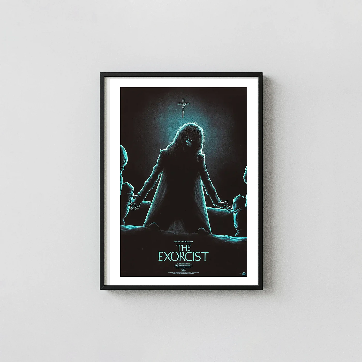 The Exorcist Mondo Poster (2019) | Matt Ryan Tobin Horror Art Print The Exorcist Mondo Poster (2019) | Matt Ryan Tobin Horror Horror Movies Posters Xe2X80X93 Portrait Frame Wall Art Mockup | Merchfuse