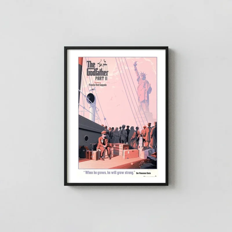 Laurent Durieux "The Godfather Part II" Poster | Vito Corleone Arrival Art Print