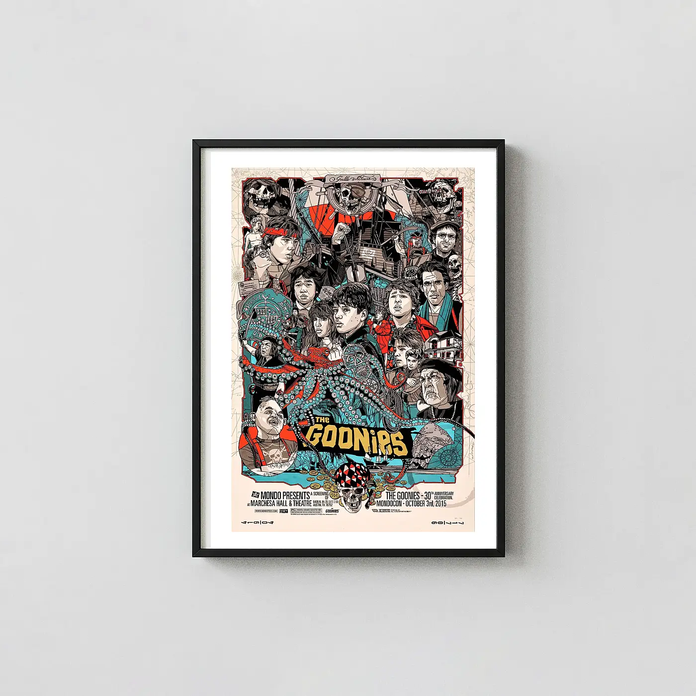 The Goonies Tyler Stout Mondo Poster - movie poster wall art print