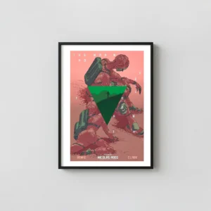 The Man Who Fell to Earth Mondo Poster by Tomer Hanuka | David Bowie Sci-Fi Movie Posters xe2x80x93 Portrait Frame Wall Art Mockup | MerchFuse