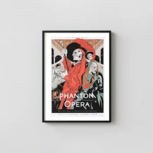Martin Ansin The Phantom of the Opera Mondo Poster | Red Death Edition Screen Movie Posters xe2x80x93 Portrait Frame Wall Art Mockup | MerchFuse