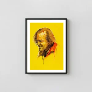 The Shining Jack Torrance Portrait Poster by Grzegorz Domaradzki | Kubrick Horror Movie Horror Movies Posters xe2x80x93 Portrait Frame Wall Art Mockup | MerchFuse